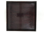 Antique Japanese Wooden Lacquered Low Table Brown Serving Tray Ozen Square L493