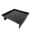 Antique Japanese Wooden Lacquered Low Table Brown Serving Tray Ozen Square L493