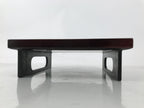 Antique Japanese Wooden Lacquered Low Table Brown Serving Tray Ozen Square L494