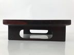 Antique Japanese Wooden Lacquered Low Table Brown Serving Tray Ozen Square L494