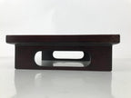 Antique Japanese Wooden Lacquered Low Table Brown Serving Tray Ozen Square L494