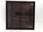 Antique Japanese Wooden Lacquered Low Table Brown Serving Tray Ozen Square L494