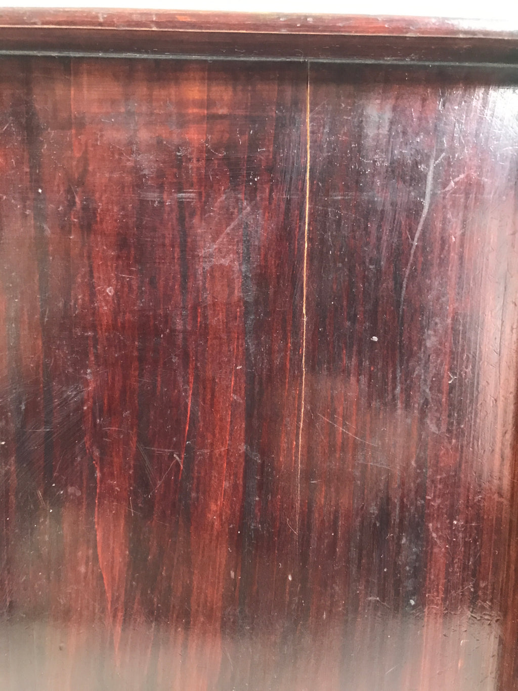 Antique Japanese Wooden Lacquered Low Table Brown Serving Tray Ozen Square L494