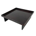 Antique Japanese Wooden Lacquered Low Table Brown Serving Tray Ozen Square L494