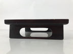 Antique Japanese Wooden Lacquered Low Table Brown Serving Tray Ozen Square L496