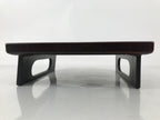 Antique Japanese Wooden Lacquered Low Table Brown Serving Tray Ozen Square L496
