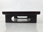 Antique Japanese Wooden Lacquered Low Table Brown Serving Tray Ozen Square L496