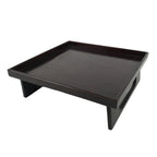 Antique Japanese Wooden Lacquered Low Table Brown Serving Tray Ozen Square L496