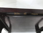 Antique Japanese Wooden Lacquered Low Table Brown Square Serving Tray Ozen L427