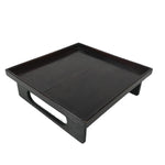 Antique Japanese Wooden Lacquered Low Table Brown Square Serving Tray Ozen L427