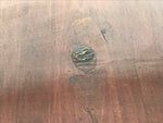 Antique Japanese Wooden Lacquered Low Table Brown Square Serving Tray Ozen L428