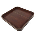 Antique Japanese Wooden Lacquered Low Table Brown Square Serving Tray Ozen L429
