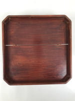 Antique Japanese Wooden Lacquered Low Table Brown Square Serving Tray Ozen L430