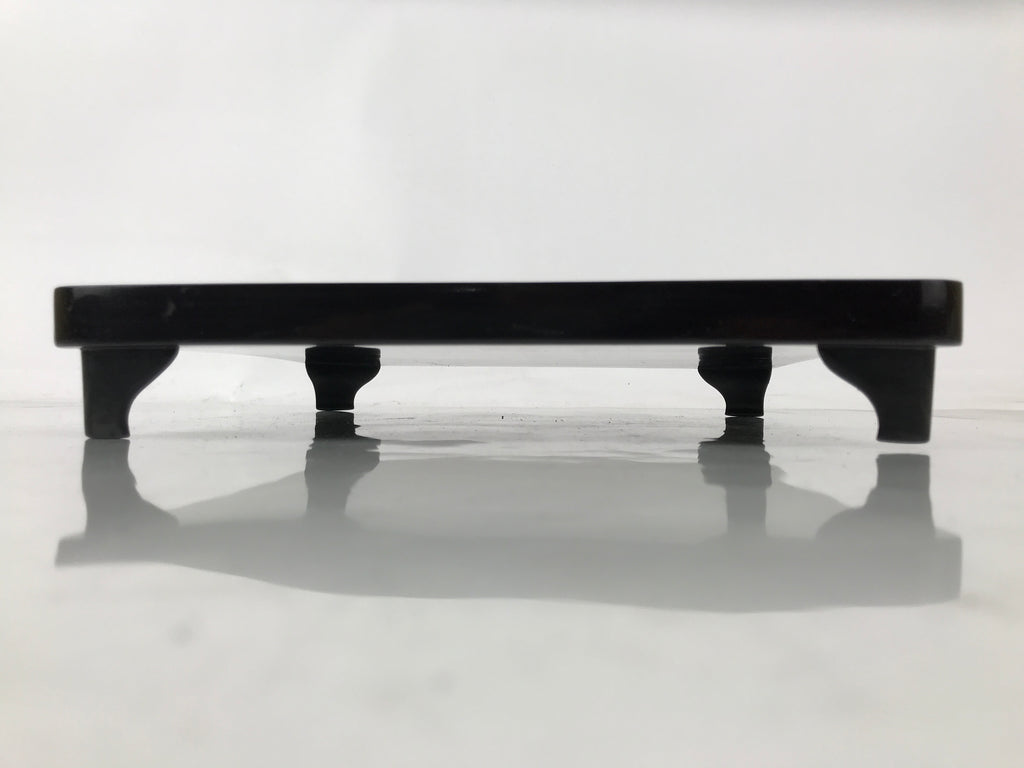 Antique Japanese Wooden Lacquered Low Table Red Black Serving Tray Ozen L497