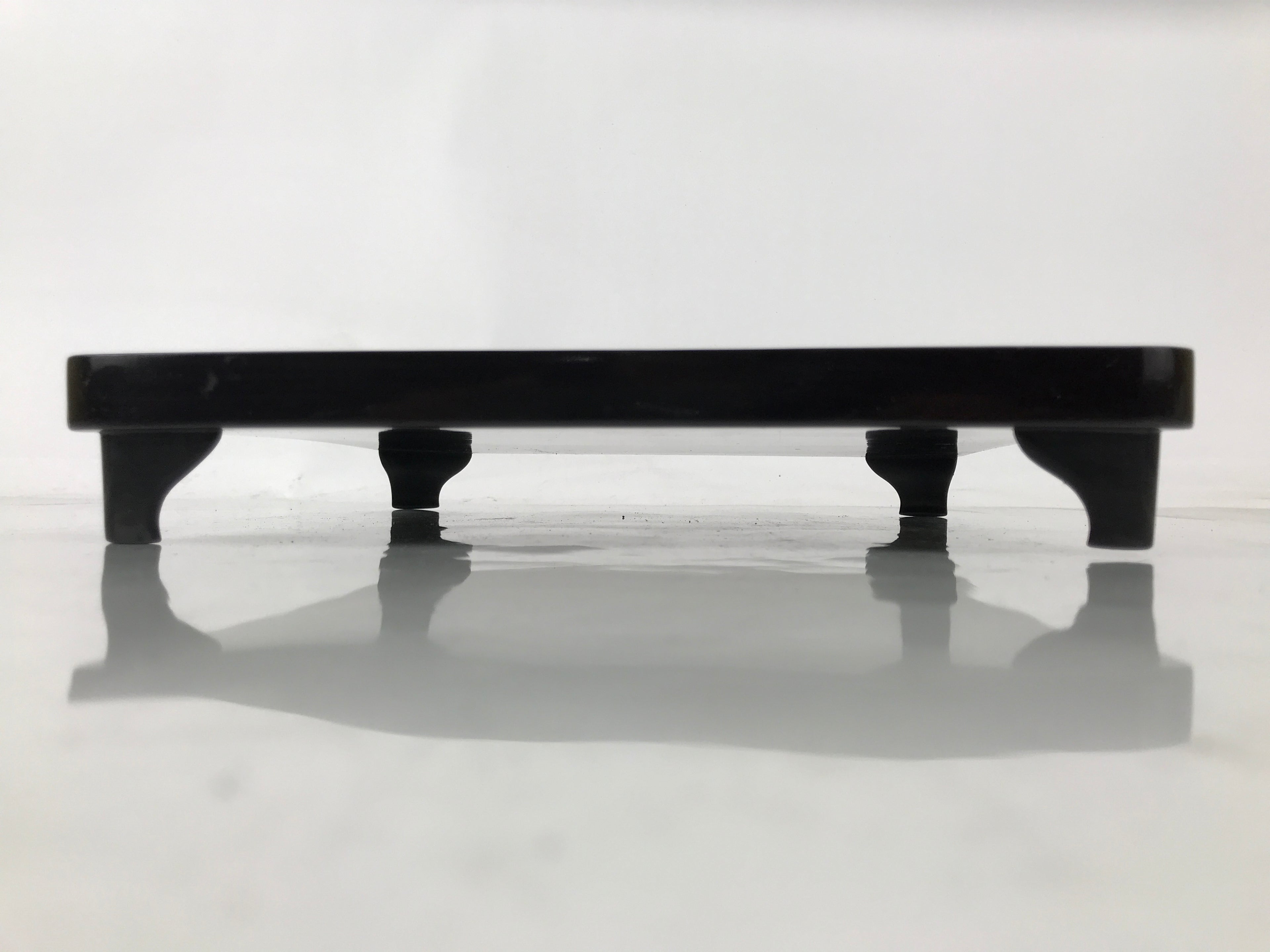 Antique Japanese Wooden Lacquered Low Table Red Black Serving Tray Ozen L497