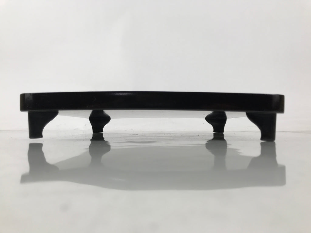 Antique Japanese Wooden Lacquered Low Table Red Black Serving Tray Ozen L497