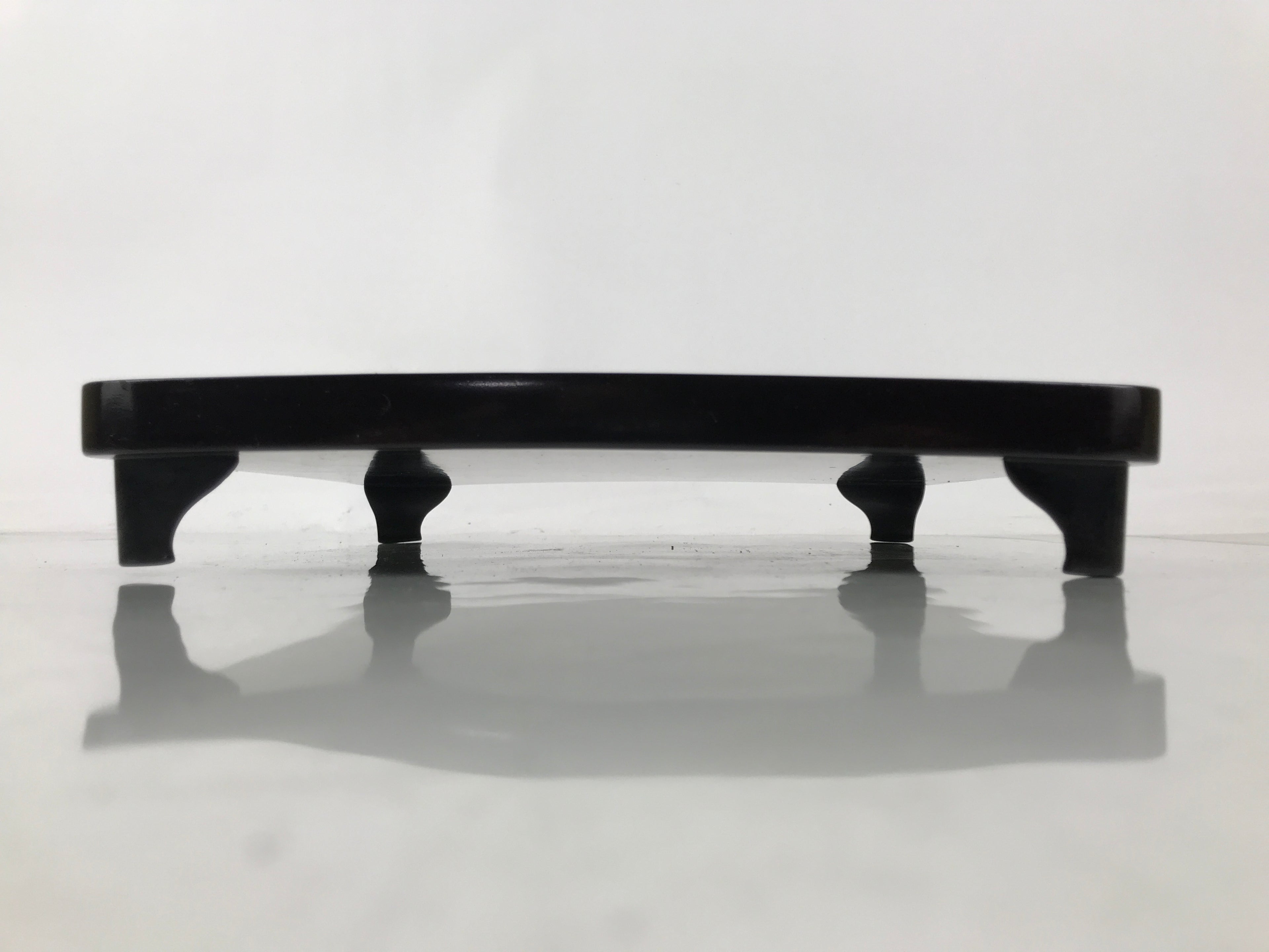 Antique Japanese Wooden Lacquered Low Table Red Black Serving Tray Ozen L497