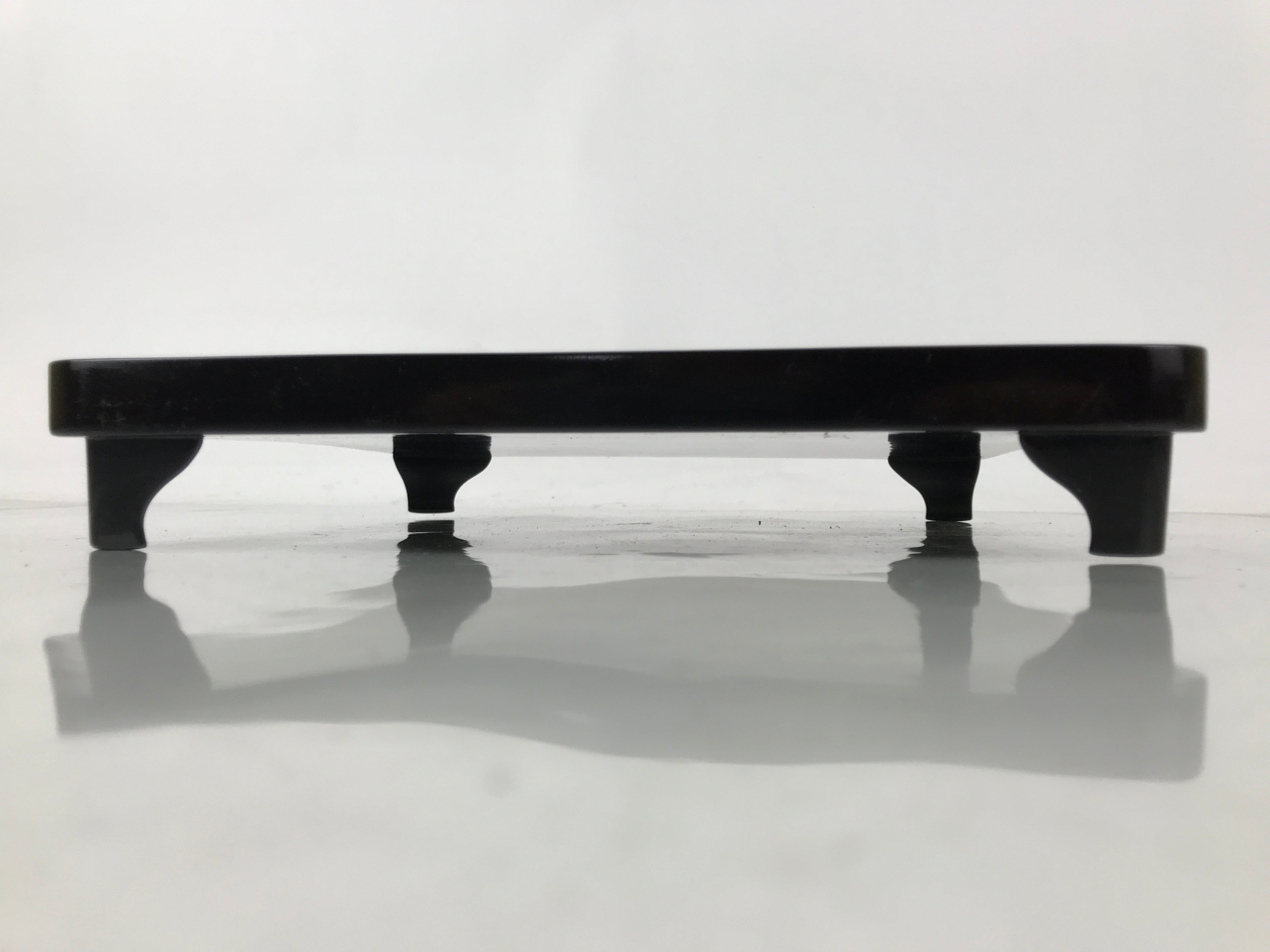 Antique Japanese Wooden Lacquered Low Table Red Black Serving Tray Ozen L497