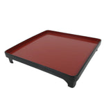 Antique Japanese Wooden Lacquered Low Table Red Black Serving Tray Ozen L497
