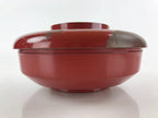 Antique Japanese Wooden Lacquerware Lidded Snack Bowl Kashiki Tea Ceremony UR946
