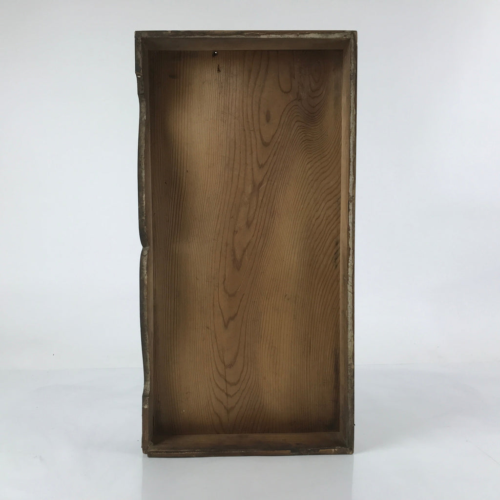 Antique Japanese Wooden Large Lidded Storage Box Inside 21x44x44.5cm Brown X135