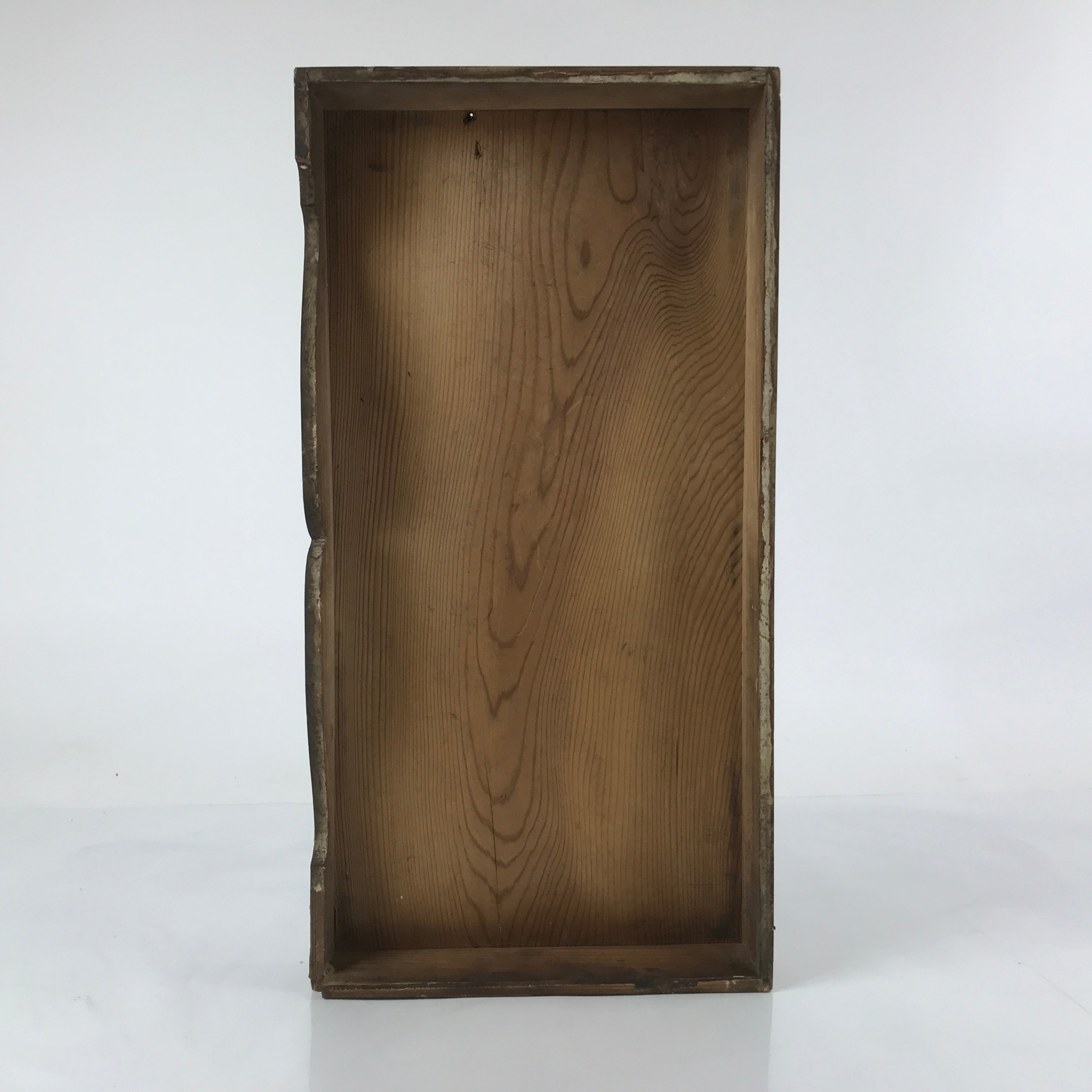 Antique Japanese Wooden Large Lidded Storage Box Inside 21x44x44.5cm Brown X135