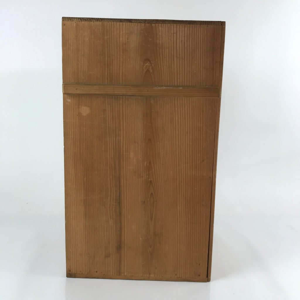 Antique Japanese Wooden Lidded Ozen Storage Box Inside 27.5x28x49cm Brown X128