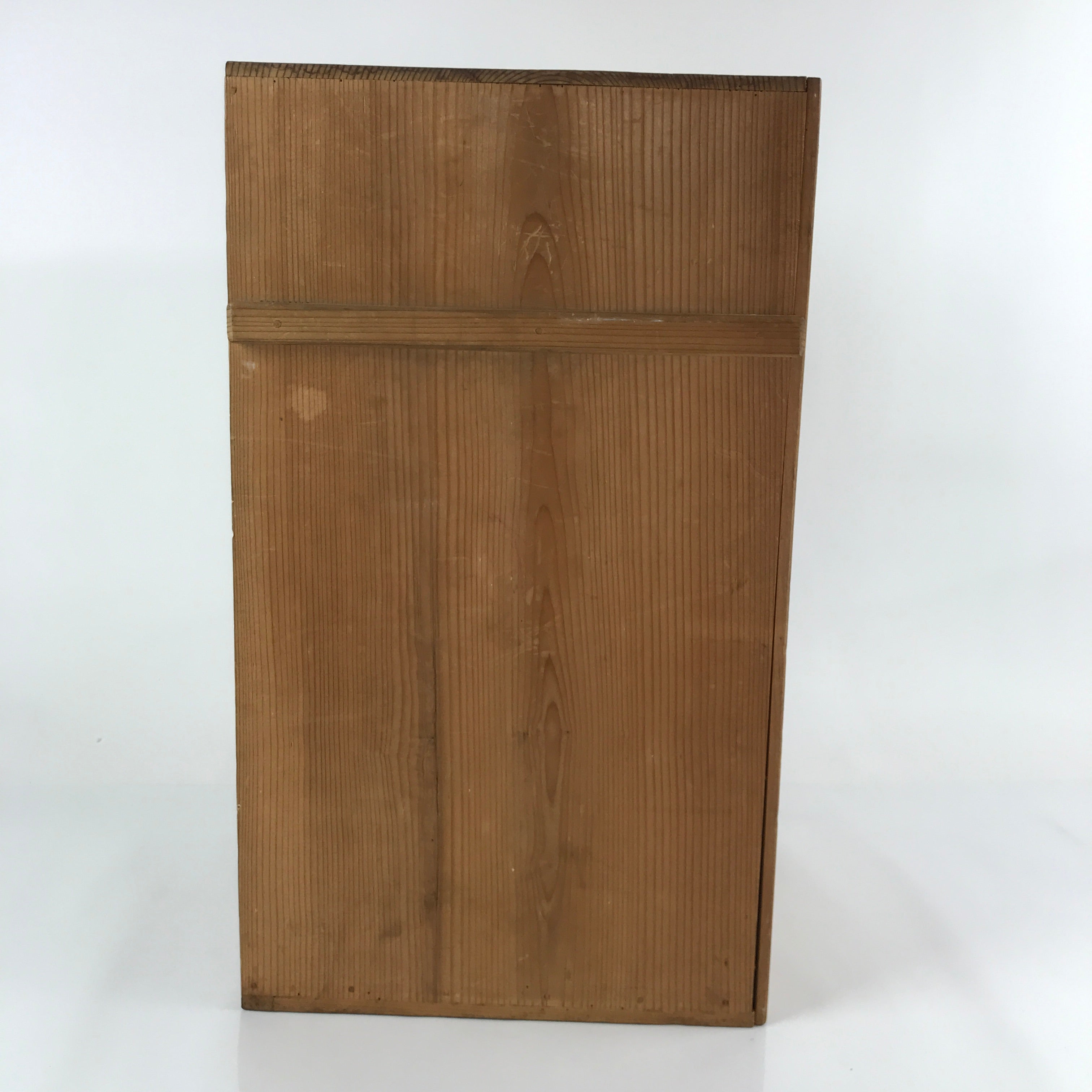 Antique Japanese Wooden Lidded Ozen Storage Box Inside 27.5x28x49cm Brown X128