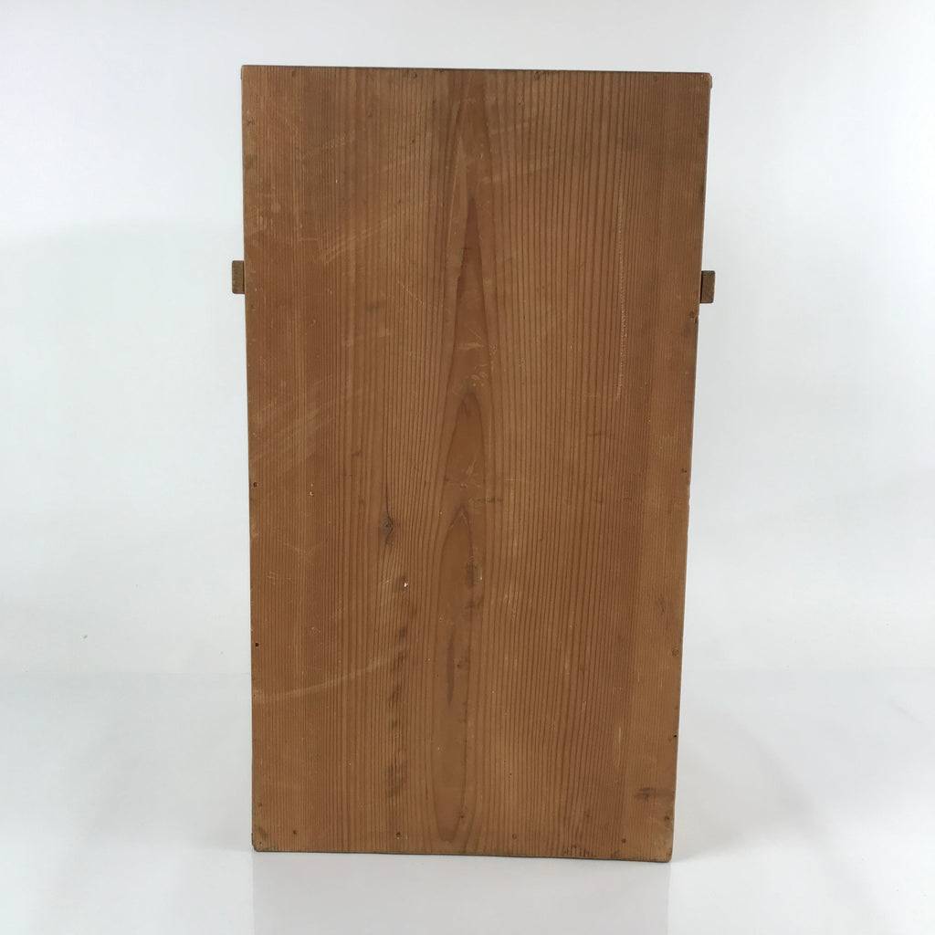 Antique Japanese Wooden Lidded Ozen Storage Box Inside 27.5x28x49cm Brown X128