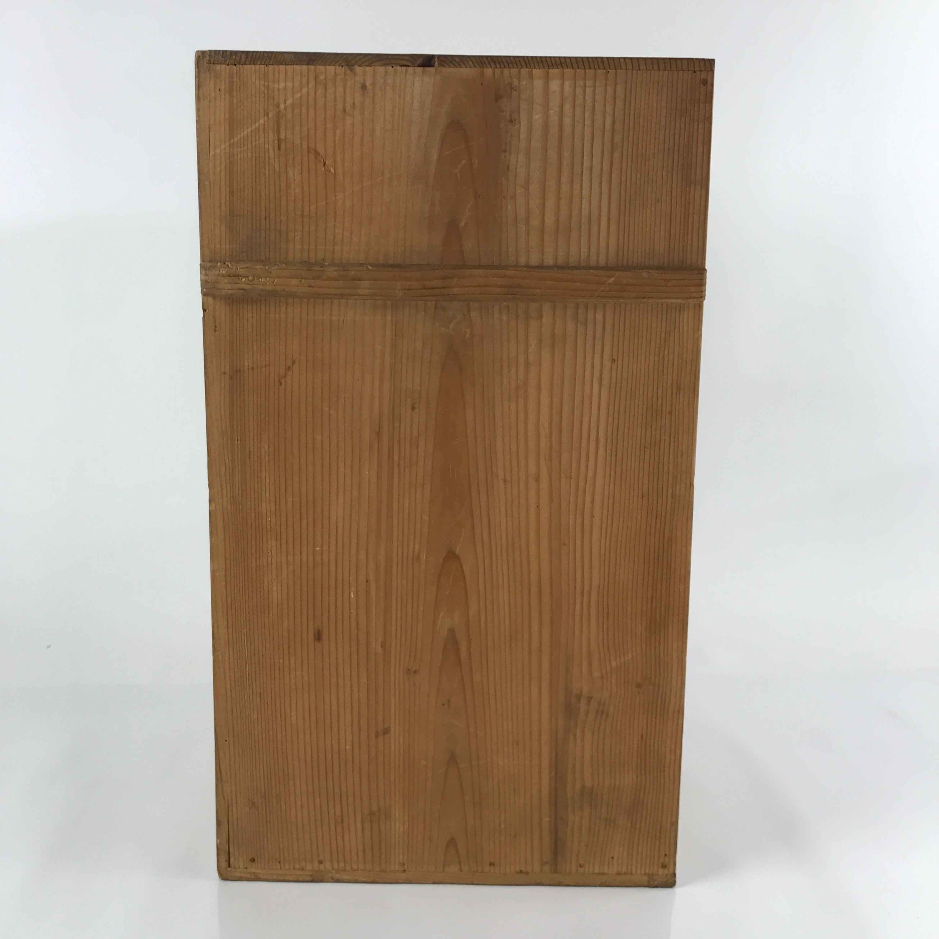 Antique Japanese Wooden Lidded Ozen Storage Box Inside 27.5x28x49cm Brown X128