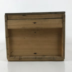 Antique Japanese Wooden Lidded Pottery Bowl Box Inside 41x26.5x20.5cm Brown X147