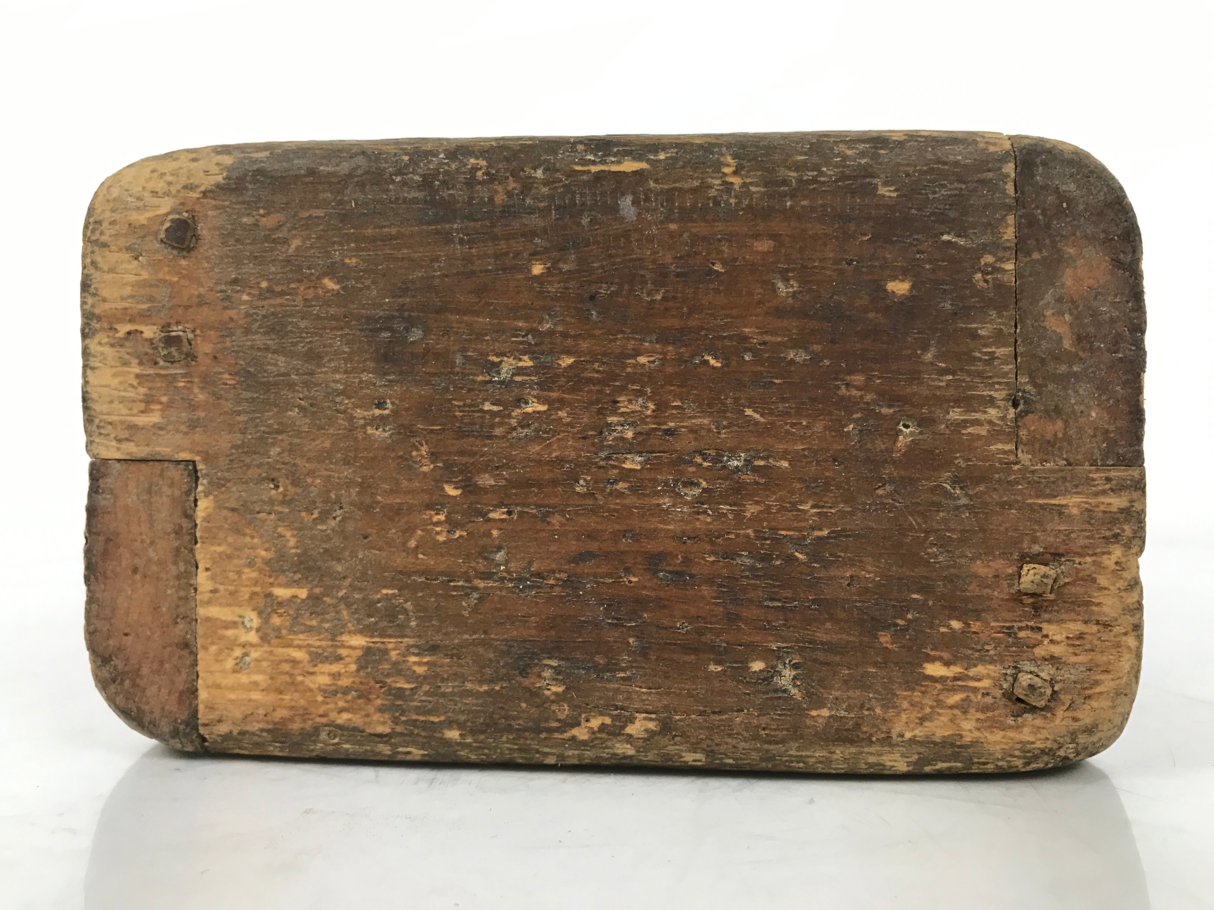 Antique Japanese Wooden Measuring Cup Masu Decoration Box Tool Brown L418