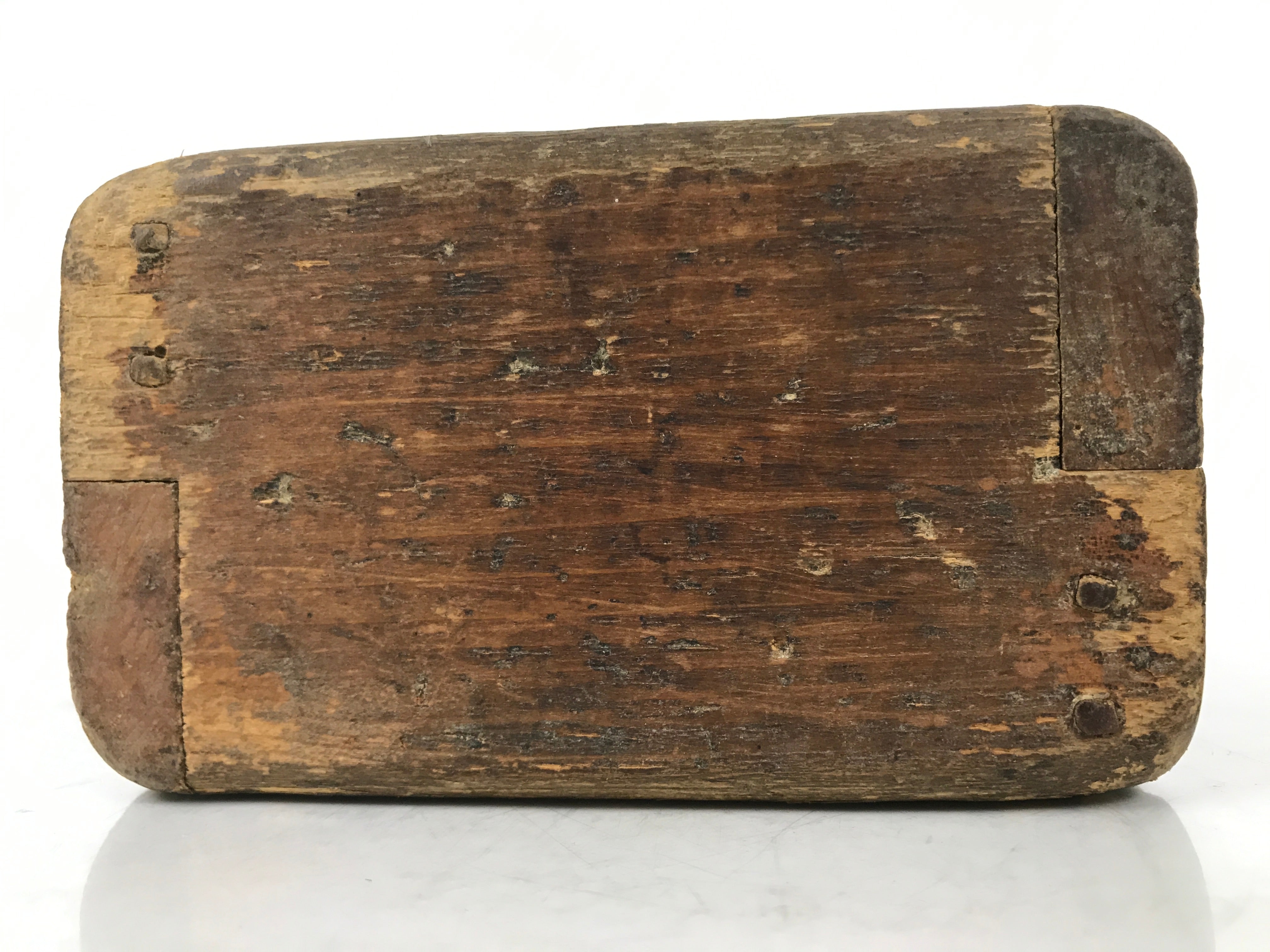 Antique Japanese Wooden Measuring Cup Masu Decoration Box Tool Brown L418