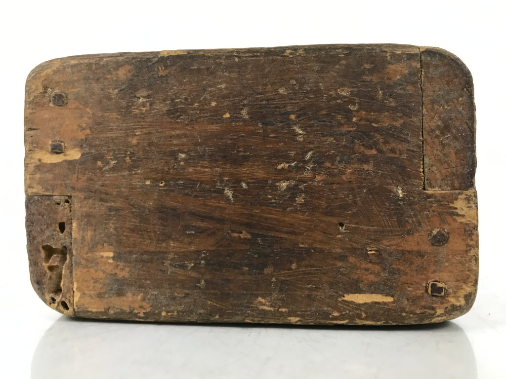 Antique Japanese Wooden Measuring Cup Masu Decoration Box Tool Brown L418