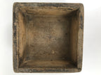 Antique Japanese Wooden Measuring Cup Masu Decoration Box Tool Brown L419