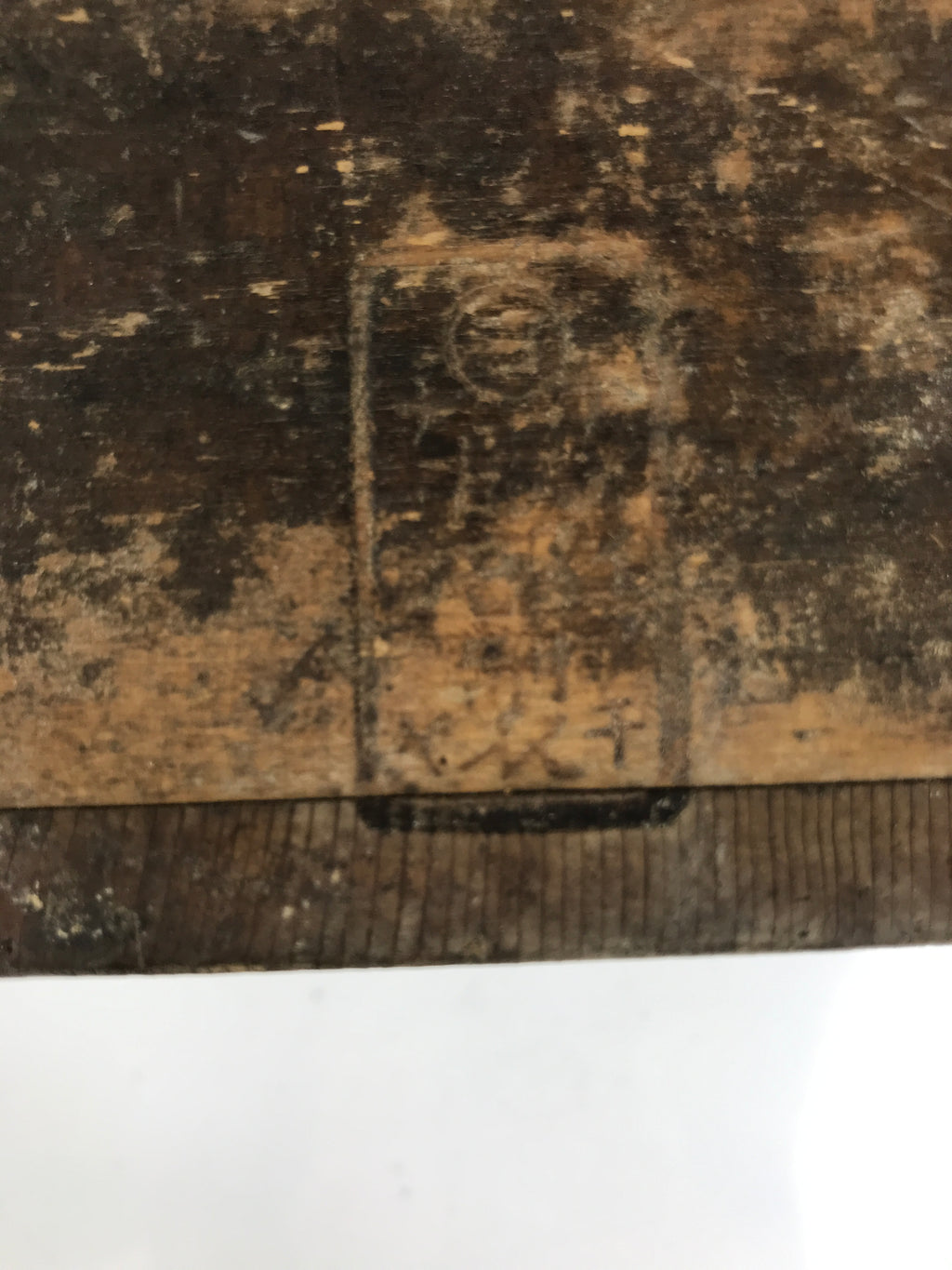 Antique Japanese Wooden Measuring Cup Masu Decoration Box Tool Brown L419