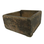 Antique Japanese Wooden Measuring Cup Masu Decoration Box Tool Brown L419