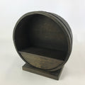 Antique Japanese Wooden Oke Bucket Display Shelf Trinket Showcase Brown T349