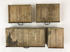 Antique Japanese Wooden Sewing Box Haribako Tansu 4 Drawers Dark Brown T338