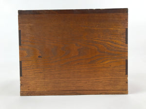 Antique Japanese Wooden Sewing Box Haribako Tansu 4 Drawers Dark Brown T338