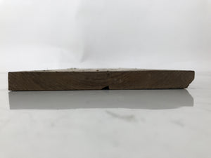 Antique Japanese Wooden Signboard Kanji Brown Calligraphy