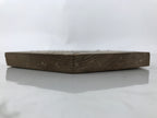 Antique Japanese Wooden Signboard Kanji Brown Calligraphy Parishioner Shrine JK8