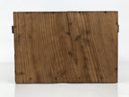 Antique Japanese Wooden Storage Box Pottery Hako Brown Inside 31x31.5x19cm X224