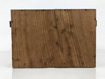 Antique Japanese Wooden Storage Box Pottery Hako Brown Inside 31x31.5x19cm X224