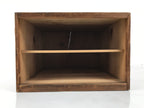 Antique Japanese Wooden Storage Box Pottery Hako Brown Inside 31x31.5x19cm X224