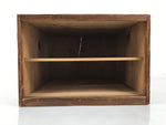 Antique Japanese Wooden Storage Box Pottery Hako Brown Inside 31x31.5x19cm X224
