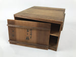 Antique Japanese Wooden Storage Box Pottery Hako Brown Inside 31x31.5x19cm X224