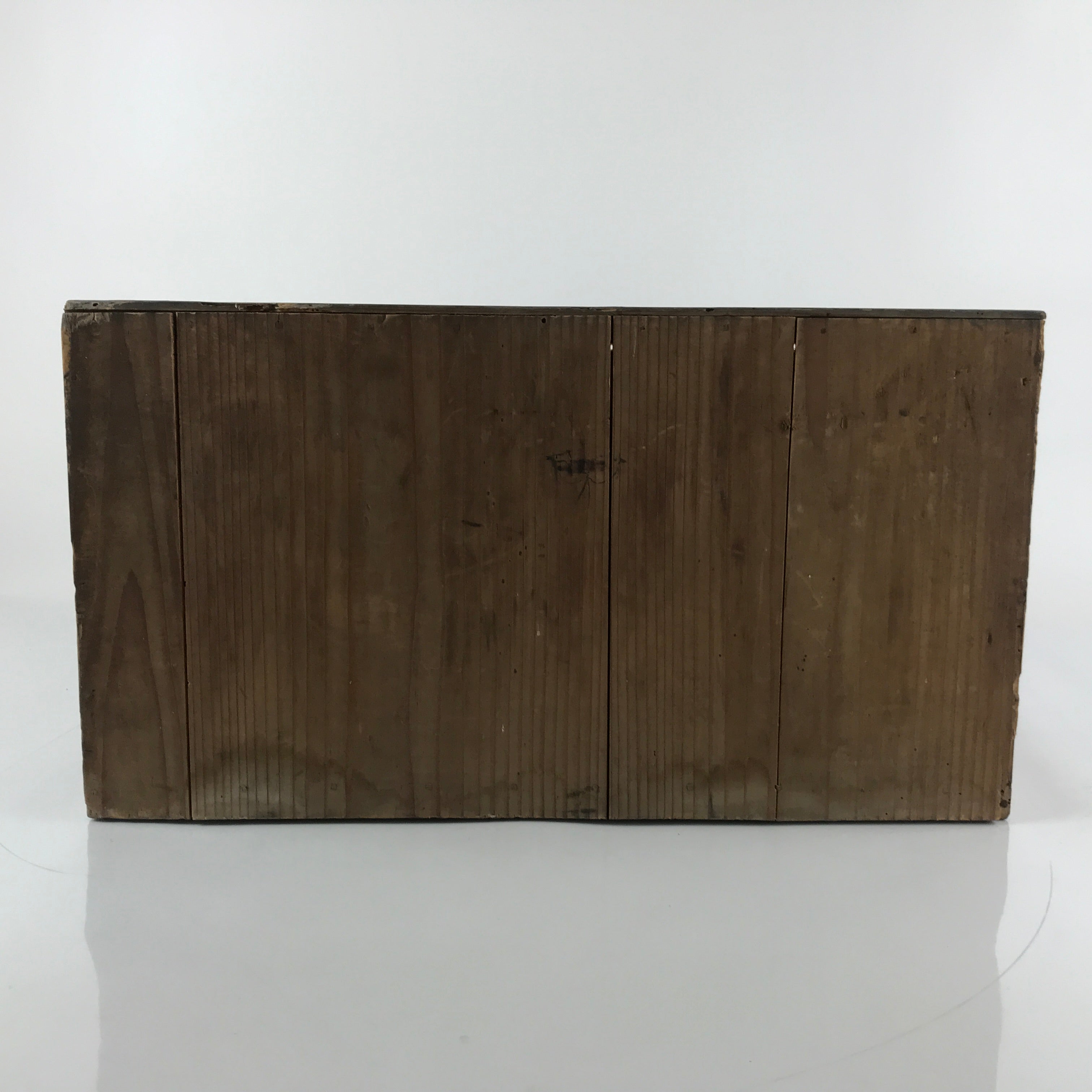 Antique Japanese Wooden Storage Chest Vtg Large Lockbox Safe 1 Drawer Iron X103