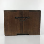Antique Japanese Wooden Storage Chest Vtg Large Lockbox Safe 1 Drawer Iron X103