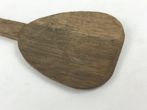 Antique Japanese Wooden Sushi Rice Paddle Spatula Scoop Brown Shamoji JK530